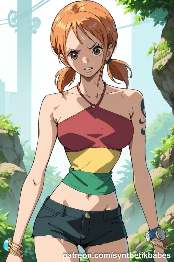 Creative hentai-style interpretation of Nami, blending boldness and beauty.