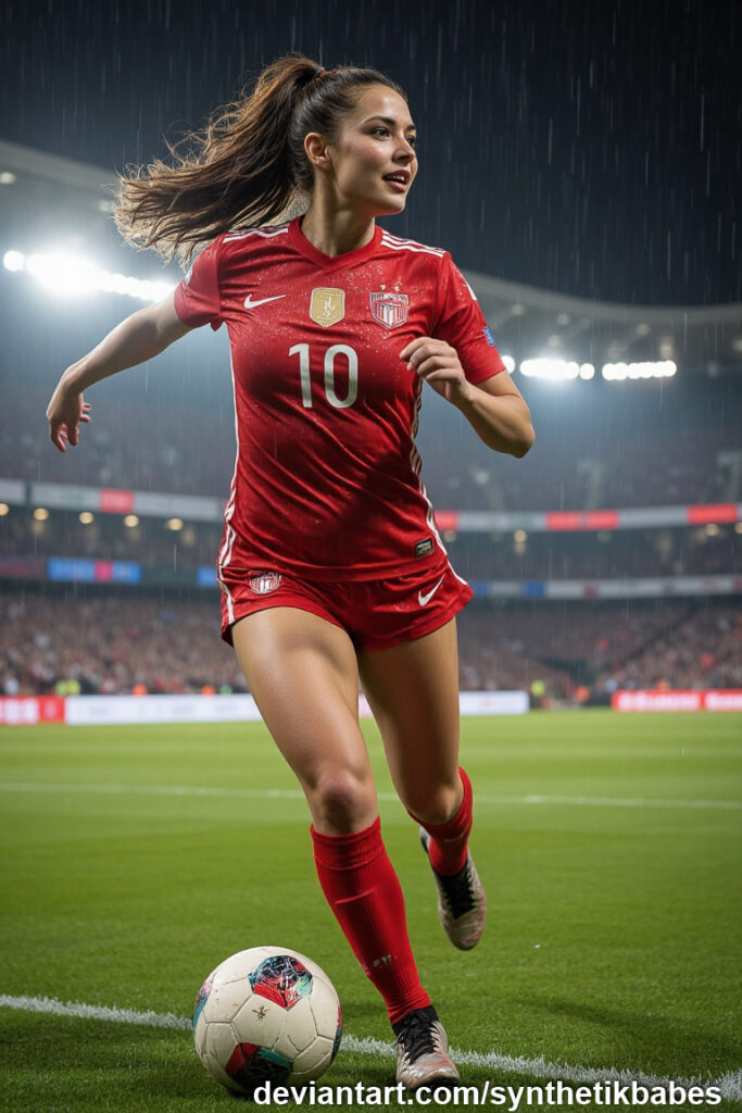 a photo gallery celebrating professional female soccer players, blending athleticism and the passion for the game.