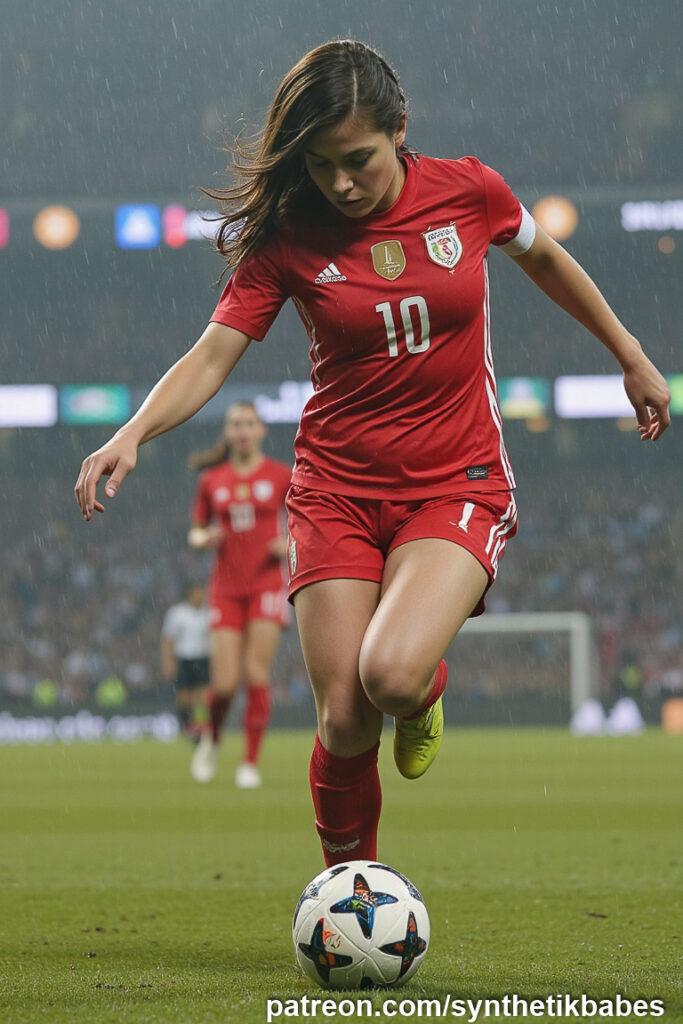 a photo gallery celebrating professional female soccer players, blending athleticism and the passion for the game.