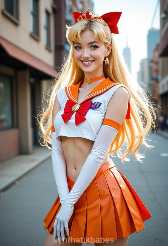 Sailor Spark. A radiant cosplayer transforms into Sailor Moon in this glowing, nostalgic editorial tribute.